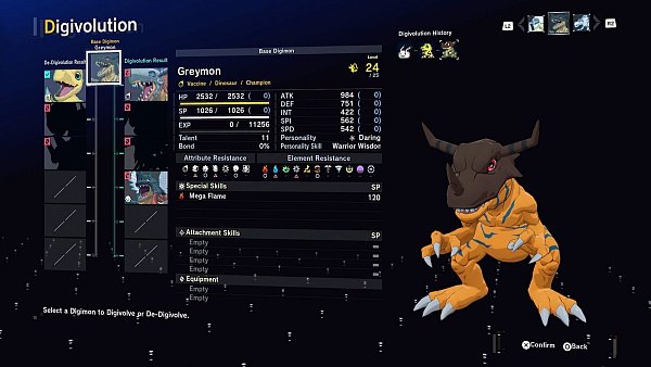 Jedes einzelne Digimon hat verschiedene Eigenschaften und Attacken. Das perfekte Team kann durch ein ausgeklügeltes Balancing zusammengebaut werden. Die aus dem Anime bekannten Typen "Virus", "Datei" und "Serum" spielen ebenfalls eine Rolle. - © Media Vision
