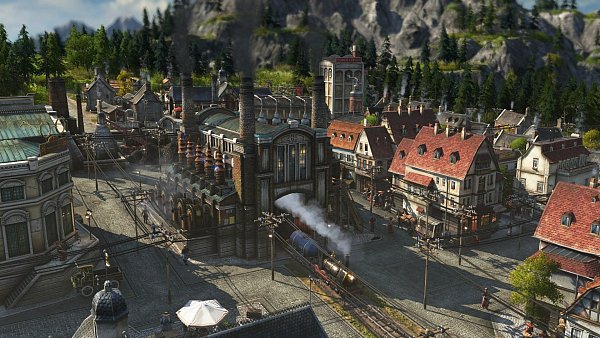 Ein hehres Etappenziel: Der Güterbahnhof ist in "Anno 1800" erst nach vielen Stunden zu errichten. Los geht es mit simplen Bauernhäusern und Feldwegen. - © Ubisoft