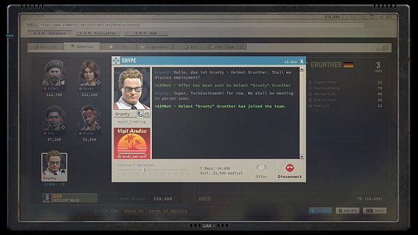 Der deutsche Söldner Grunty beherrscht nicht nur Waffen, sondern auch typisch deutsche Abschiedsfloskeln. - © THQ Nordic