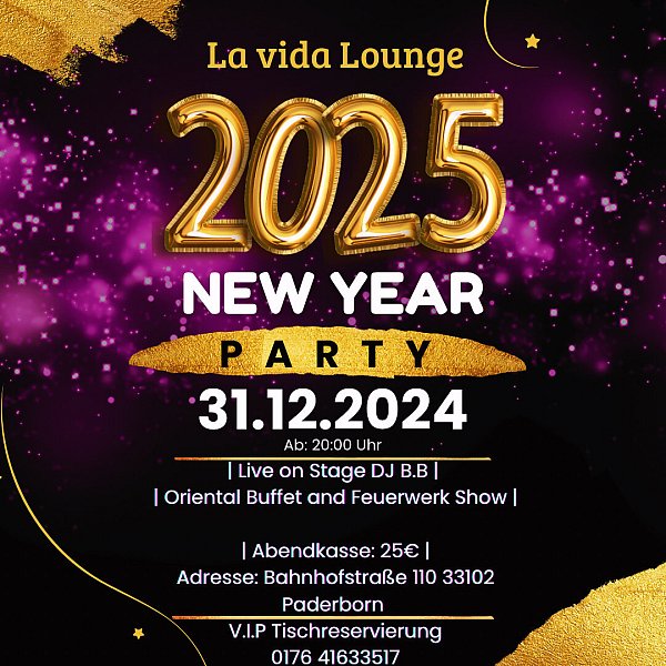 Die La vida Lounge in Paderborn bietet eine Party zum Jahreswechsel. - © La vida Lounge