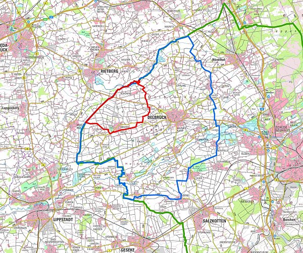 Das Beobachungsgebiet. - © Kreis Paderborn