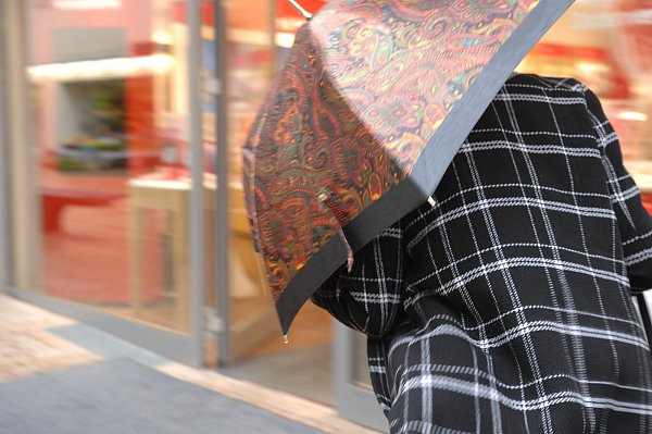 Extrem: Bei den Sturmböen half auch ein Regenschirm wenig. - © Heike von Schulz