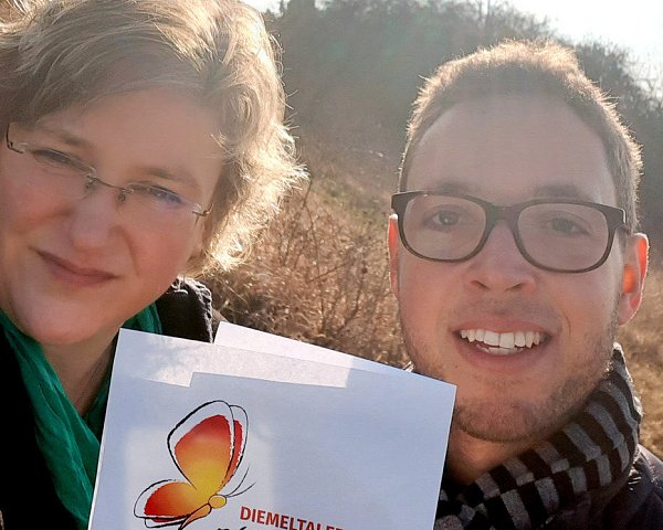 Christiane Sasse und Jan Kolditz setzen seit vier Jahren viel Herzblut
in die Realisierung des Diemeltaler Schmetterlings-Steigs. - © Leader
