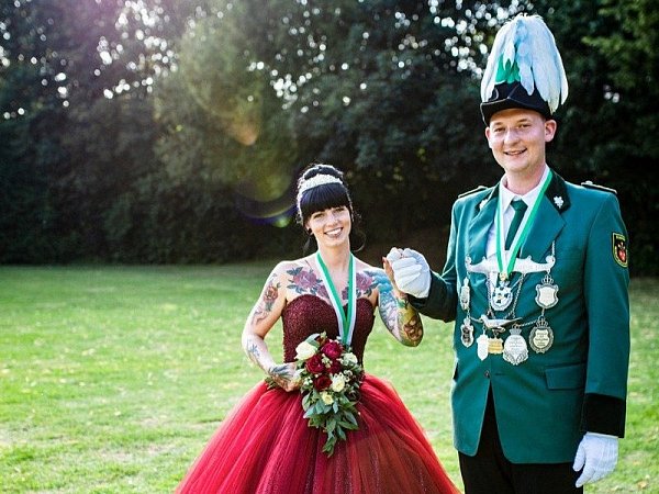 2019: Königspaar Dennis Keller und Lisa Becker. - © Marc Zaehler