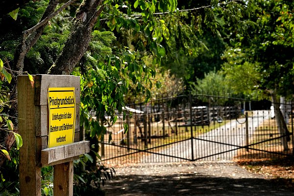 Das Gestüt am Blankenhagener Weg 310 ist durch Zäune und Bewuchs vor neugierigen Blicken geschützt. - © Andreas Frücht
