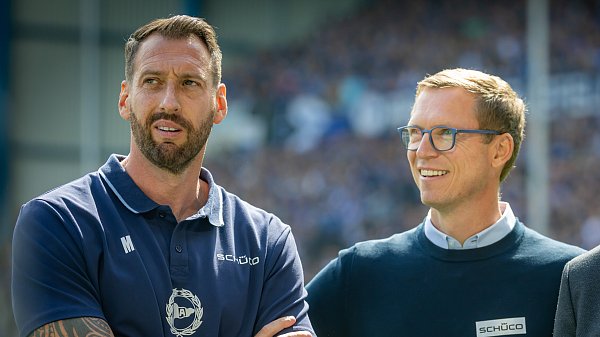 Standen in der vergangenen Saison öfters in der Kritik: DCS-Coach Mitch Kniat und Sportchef Michael Mutzel. - © Sarah Jonek