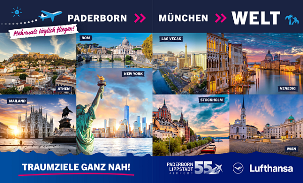 Mehr als 100 Ziele in Europa und auf anderen Kontinenten über München ganz bequem erreichen.