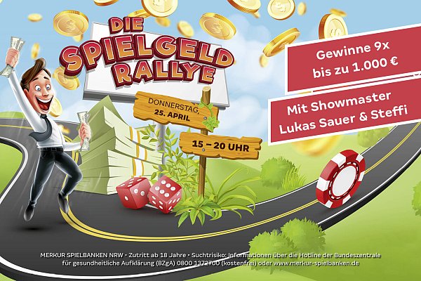 Das Motto der Spielgeld Rallye lautet: Den ganzen Tag spielen - ohne Geld zu setzen. - © Merkur Casino Bad Oeynhausen
