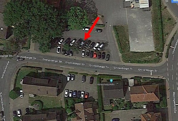An diesem Standort wurde das Auto in Melle geortet. - © Polizei