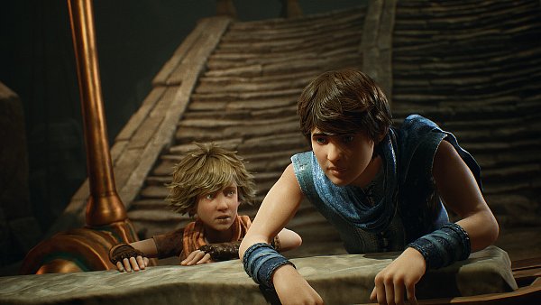 Noch blickt der kleine den großen Bruder ehrfurchtsvoll an, aber dieses gemeinsame Abenteuer wird vieles verändern. - © 505 Games