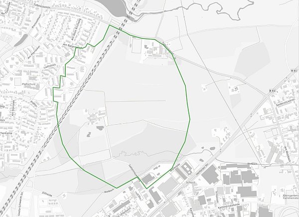 Das ist das Evakuierungsgebiet für Donnerstag, 19. September 2024. Wer sich im grünen Kreis aufhält oder dort wohnt, muss diesen bis 14 Uhr verlassen haben. - © Stadt Bielefeld