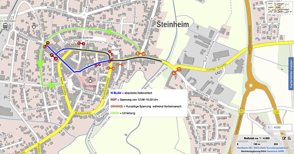 Rund um das Jubiläumsfest der StKG werden in Steinheim einige Straßen gesperrt sein. - © StKG