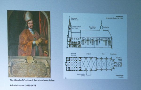 Der Administrator Corveys, Fürstbischof Christoph Bernhard von Galen aus Münster, begann 1667 mit dem Neubau der barocken Abteikirche nach den Plänen des Kapuzinerpaters Polycarp. - © Kirchengemeinde