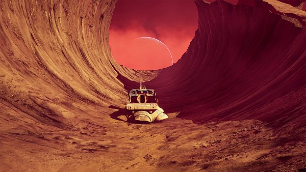 Dies ist keine intergalaktische Halfpipe, sondern ein weiterer geheimnisvoller Ort, den wir auf "Regis III" entdecken. Aber wo ist unsere Crew? - © 11 bit studios