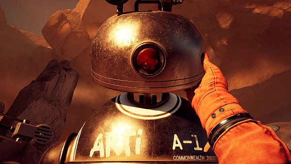 Liebevoll legen wir unsere Hand an die Metall-Wange dieses zauberhaften Roboters. Die automatisierten Gesellen begegnen uns immer wieder. Aber können wir ihnen trauen? - © 11 bit studios