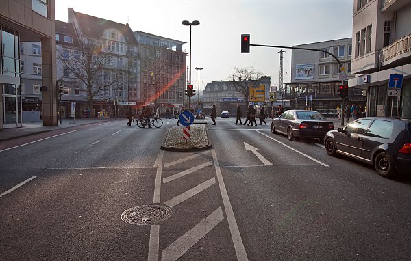 Die Feilenstraße gehört zu den Strecken im Innenstadtbereich, die von Schülern genutzt werden. - © Archivfoto: Oliver Krato