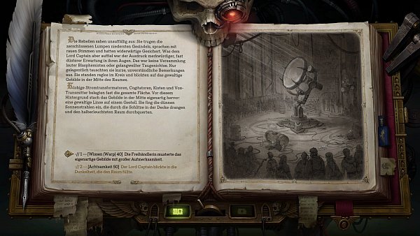 Warhammer 40.000: Rogue Trader ist etwas für Vielleser. Die Texte sind stimmungsvoll geschrieben – wenn die Fehler nicht wären. - © Owlcat Games