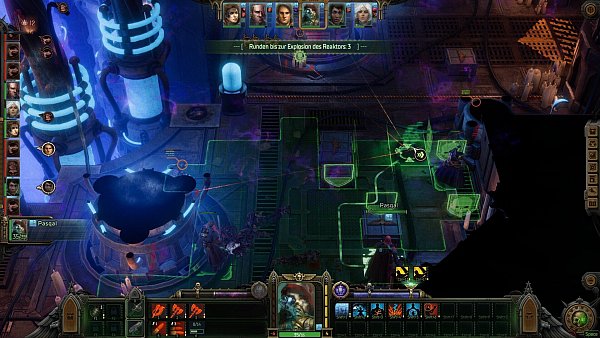 In den rundenbasierten und taktischen Kämpfen müssen wir die Fähigkeiten unserer Gruppenmitglieder klug nutzen. In diesem Beispiel zeigen die roten Linien zudem, welche Gegner unser Charakter bei einem Positionswechsel angreifen könnte. - © Owlcat Games