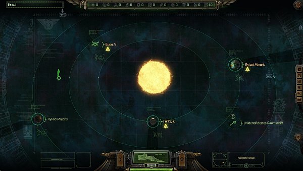 Zwischen einzelnen Missionen kehren wir auf unser Raumschiff zurück und fliegen zu anderen Planeten. - © Owlcat Games