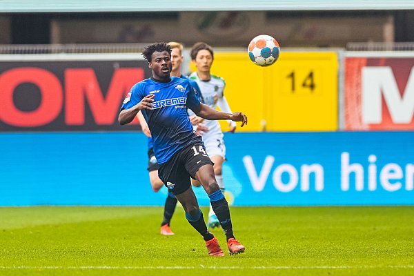 SCP-Akteur Kelvin Ofori hatte am Sonntag endlich einmal Grund zum Jubeln. - © Besim Mazhiqi