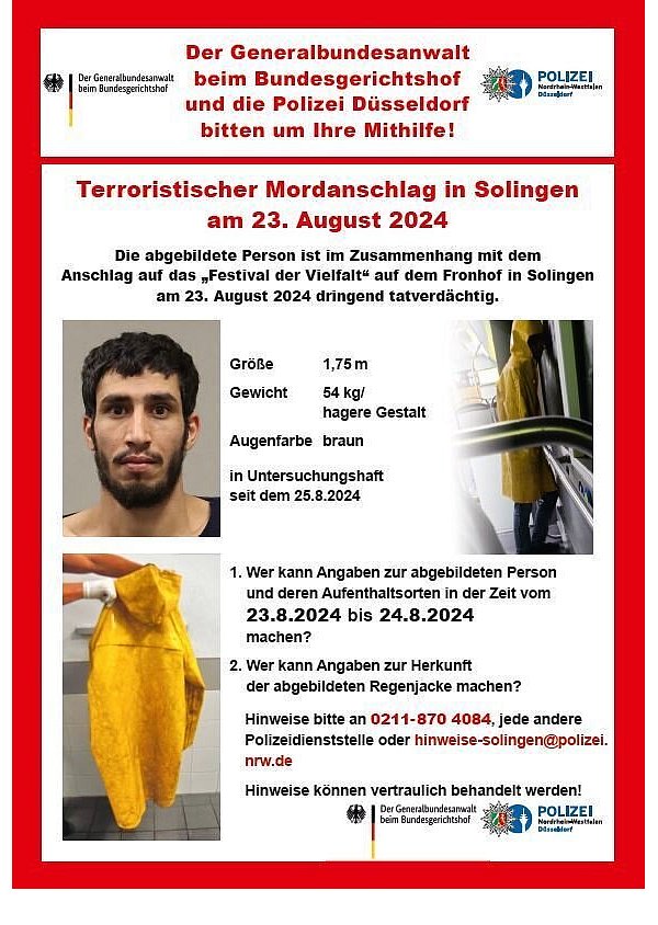 Das Fahndungsplakat, mit dem die Ermittler nach Zeugen suchen. - © Polizei NRW
