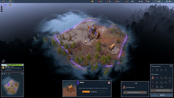 Zu Beginn ist die Insel gänzlich unerforscht. - © Shiro Games