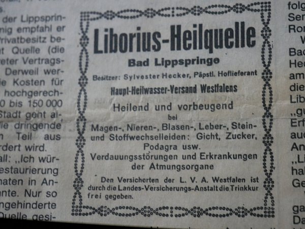 Sylvester Hecker wusste seinen Titel als "Päpstlicher Hoflieferant" sehr gut zu nutzen. - © Repro Karenfeld