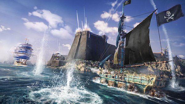 Das Hauptaugenmerk in "Skull and Bones" liegt auf den Schiffskämpfen. Landgänge unternehmen wir eigentlich nur, um neue Aufträge anzunehmen. - © Ubisoft