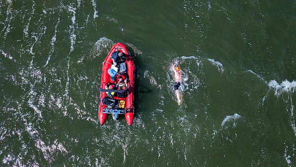 André Wierisg auf seienr ersten Etappe von Husum nach Nordstrand. - © Erik Eggers