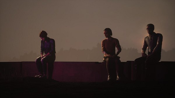Hier wäre durchaus noch mehr Platz gewesen auf dem Foto, aber wir haben im ersten Durchgang nur drei Personen retten können. Die Trauer darüber ist ihnen in die Körper geschrieben. - © Bandai Namco