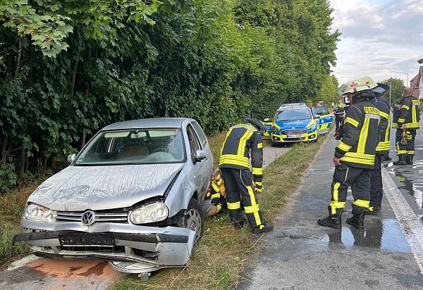 Mit dem VW verursachte der Fahrer gleich mehrere Unfälle im Kreis Gütersloh und im Süden Bielefelds. - © Paul Brinkmann