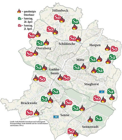 Alle 24 Bielefelder Osterfeuer im großen Überblick | nw.de