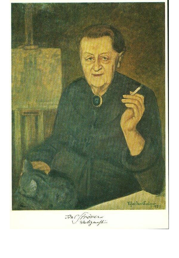 1872 geboren: Ida Caroline Ströver. So wurde sie von Lotte Schröder-Krüger gemalt. - © Foto/Repro: Stadtarchiv