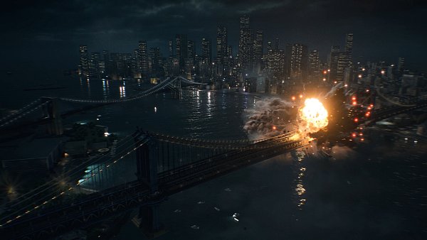 Eine spektakuläre Explosion erhellt die Skyline in „Battlefield 6“ – ein Vorgeschmack auf die dynamischen Schlachtfelder des neuen Shooters. - © EA Games