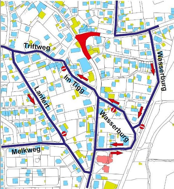 Die neue Verkehrsführung in Wewer. - © Stadt Paderborn