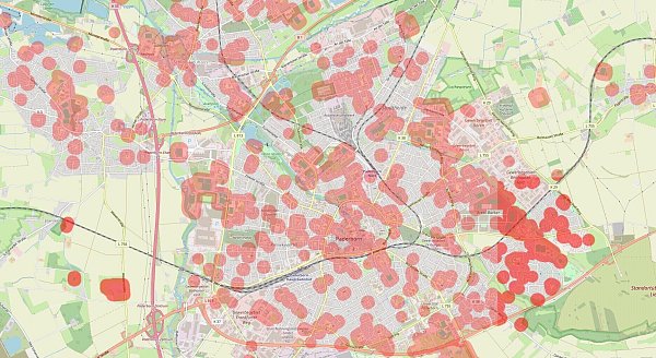 In Paderborn ist das Kiffen in vielen Bereichen der Innenstadt verboten. - © Bubatzkarte/bubatzkarte.de