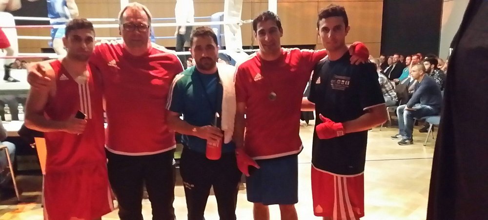 Erfolgreicher Ausflug: Die Vorwärtsler (v. l.) Hamlet Babajan, Detlef Berning, Hamdi Yildirim, Bora Karasu und Jurik Babajan. - © nw