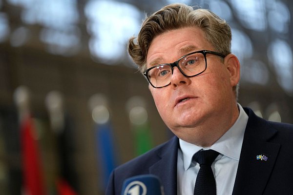 Der schwedische Justizminister Gunnar Strömmer. - © Virginia Mayo/AP/dpa