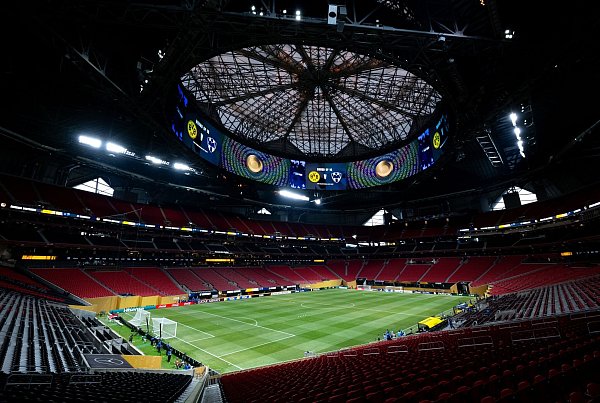 Der schönste WM-Ort, das klimatisierte Hallenstadion in Atlanta. Hier findet 2026 unter anderem ein Halbfinale statt. - © Sven Hoppe/dpa