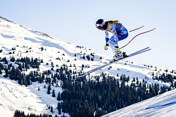 Lindsey Vonn bestreitet ihre achte WM. - © Jean-Christophe Bott/KEYSTONE/dpa