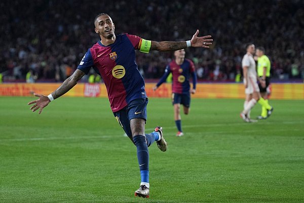 Der Mann des Abends: Barcelonas Raphinha. - © Emilio Morenatti/AP