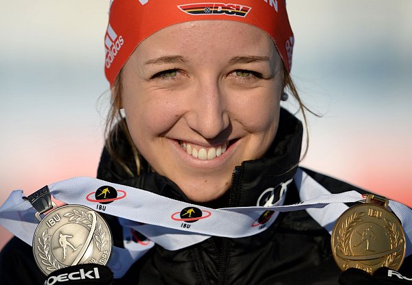 Rückblick: Schon 2015 gewann Franziska Preuß zwei WM-Medaillen. - © picture alliance / dpa