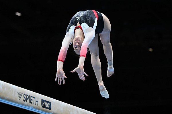 War beste Deutsche am Schwebebalken: Lea Marie Quaas. - © Marijan Murat/dpa