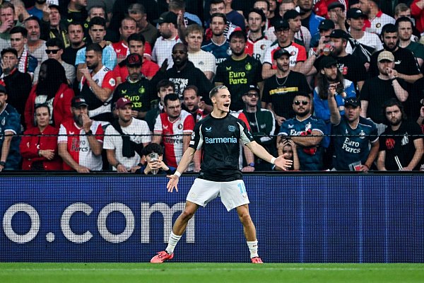 Als erster Deutscher gelangen Florian Wirtz zwei Tore beim Champions-League-Debüt. - © Federico Gambarini/dpa