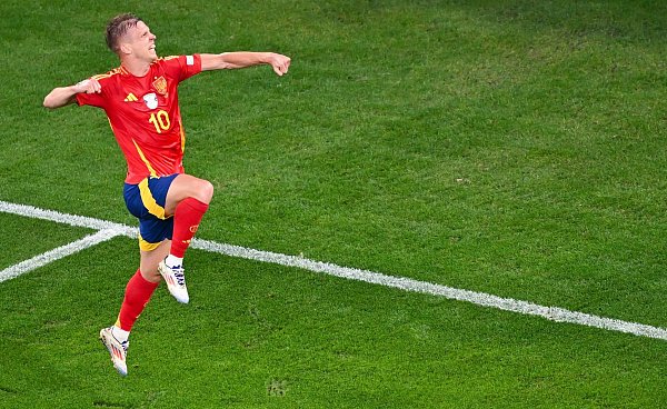 Ein Bundesliga-Star bei den Spaniern: Dani Olmo von RB Leipzig. - © Sven Hoppe/dpa