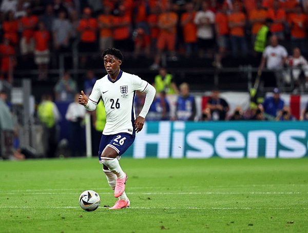 Englands Jungstar: Kobbie Mainoo. - © Friso Gentsch/dpa