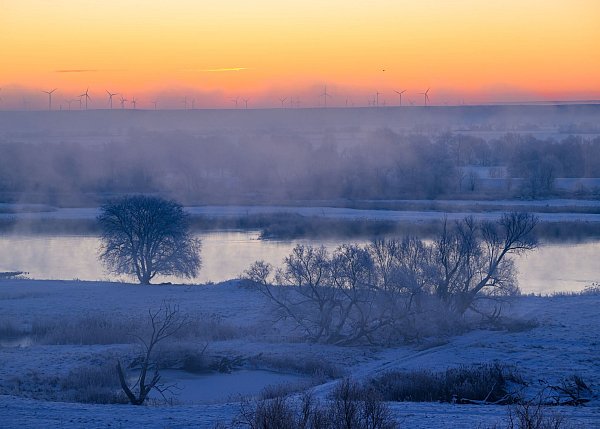 An diesem Morgen zeigte das Thermometer in einigen Teilen des Landes tiefe Minusgrade an. - © Patrick Pleul/dpa