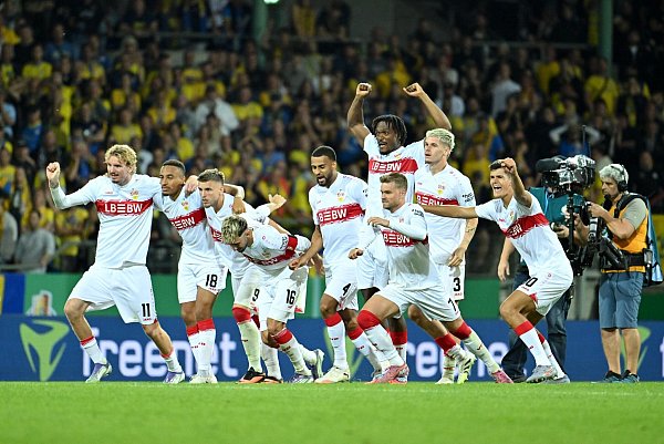 Jubel beim VfB Stuttgart. - © Swen Pförtner/dpa
