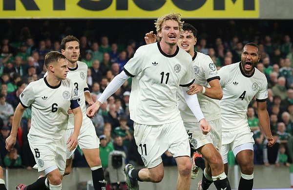 Endlich Torschütze und Matchwinner: Nick Woltemade. - © Christian Charisius/dpa