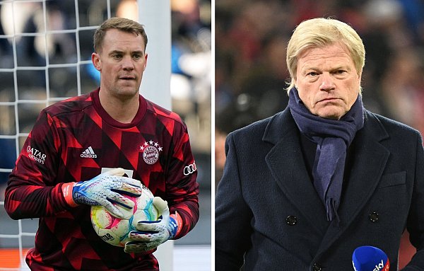Oliver Kahn (r) hat einen Rat für Manuel Neuer. - © Soeren Stache, Sven Hoppe/dpa